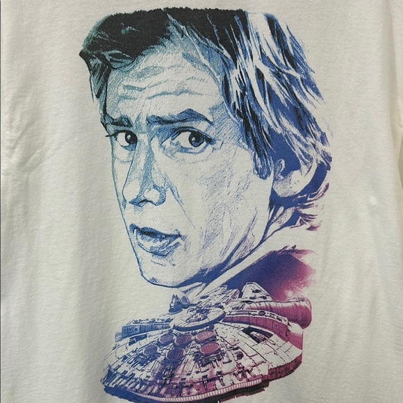 Star Wars Graphic T-Shirt Luke Han Solo Harrison Ford Disney Size XL Sci-fi - Picture 4 of 5